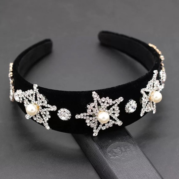 Star Pearl Rhinestone Headband - Picture 1 of 2